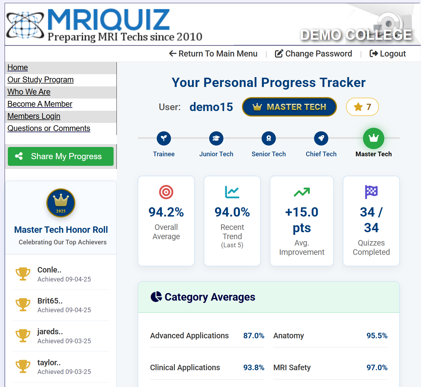 Personal Progress Tracker for Students
